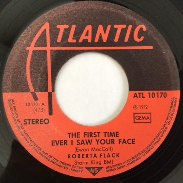 Roberta Flack - The First Time Ever I Saw Your Face / Reverend Lee | Atlantic (ATL 10 170) - 3 Roberta Flack - The First Time Ever I Saw Your Face / Reverend Lee | Atlantic (ATL 10 170) - 3