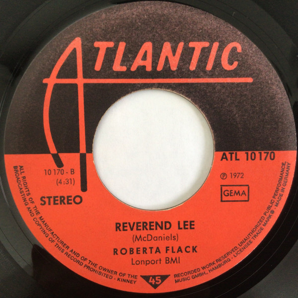 Roberta Flack - The First Time Ever I Saw Your Face / Reverend Lee | Atlantic (ATL 10 170) - 4 Roberta Flack - The First Time Ever I Saw Your Face / Reverend Lee | Atlantic (ATL 10 170) - 4