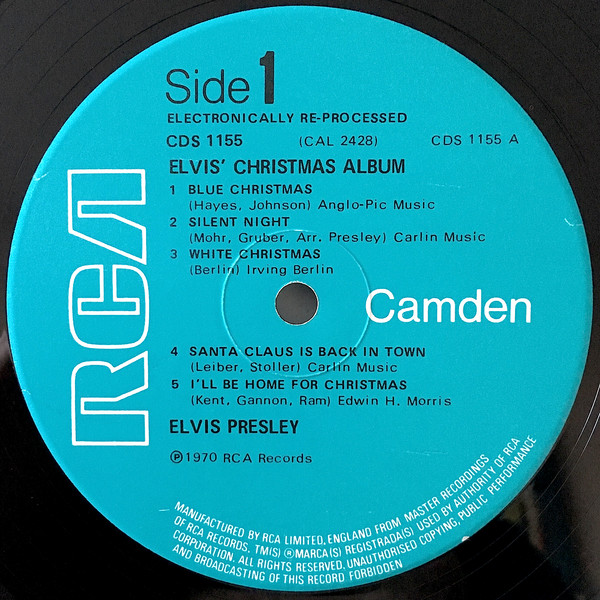 Elvis Presley - Elvis' Christmas Album | RCA Camden (CDS 1155) - 3