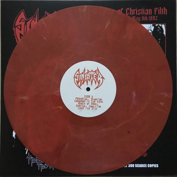 Sinister - Victims Of Christian Filth (Unofficial Release - Limited Edition - Red Marbled Vinyl) [Vinyl] | Reek Of Death Records (none) - 3