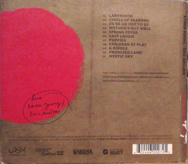 Karen Young , Éric Auclair - Electro-Beatniks | Les Disques URSH (URCD-2007) - 2 Karen Young , Éric Auclair - Electro-Beatniks | Les Disques URSH (URCD-2007) - 2