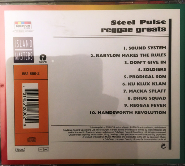 Steel Pulse - Reggae Greats | Spectrum Music (552 886-2) - 2 Steel Pulse - Reggae Greats | Spectrum Music (552 886-2) - 2
