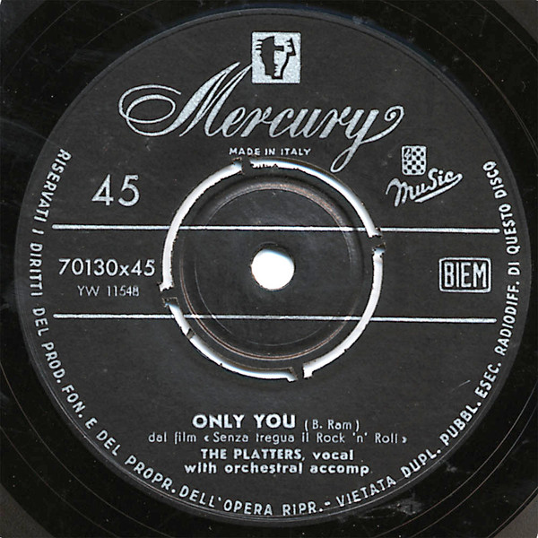 The Platters - Only You | Mercury (70130x45) - main