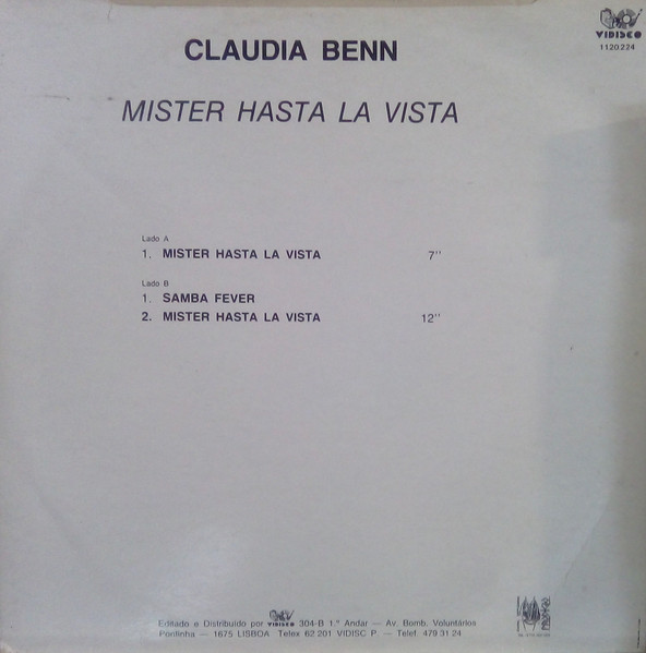 Claudia Benn - Mister Hasta La Vista | Vidisco (11.20.224) - 2