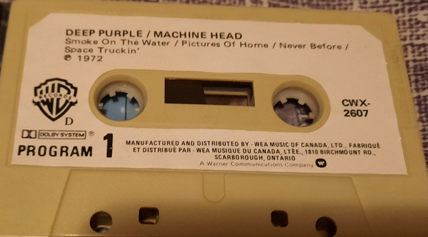 Deep Purple - Machine Head [Cassette] | Warner Bros. Records (CWX 2607) - 3