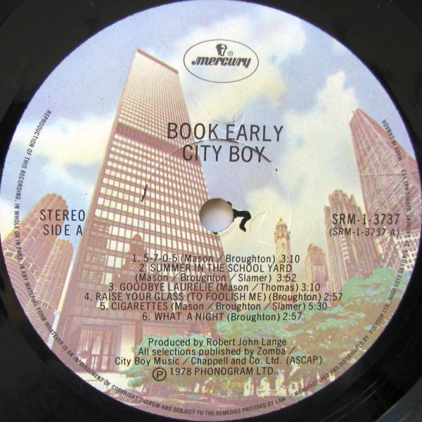 City Boy - Book Early | Mercury (SRM-1-3737) - 3