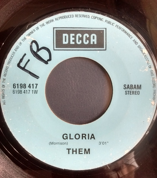 Them - Gloria / Here Comes The Night | Decca (6198 417) - 3
