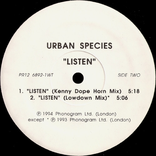 Urban Species - Listen | FFRR (PR12 6892-1WT) - 2