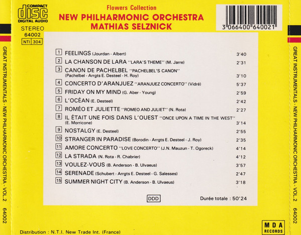 Mathias Selznick , The New Philharmonic Orchestra - Great Instrumentals Vol. 2 | MDA Records (64002) - 2
