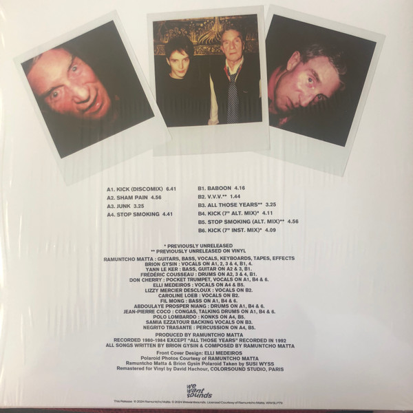 Brion Gysin - Junk | Wewantsounds (WWSLP79) - 2 Brion Gysin - Junk | Wewantsounds (WWSLP79) - 2