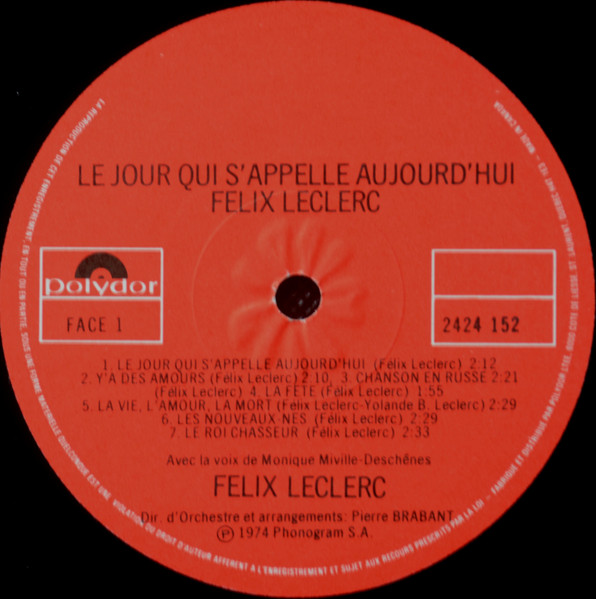 Félix Leclerc - Dit Pieds Nus Dans L'Aube (2LP) [Vinyl] | Polydor (2675 134) - 4