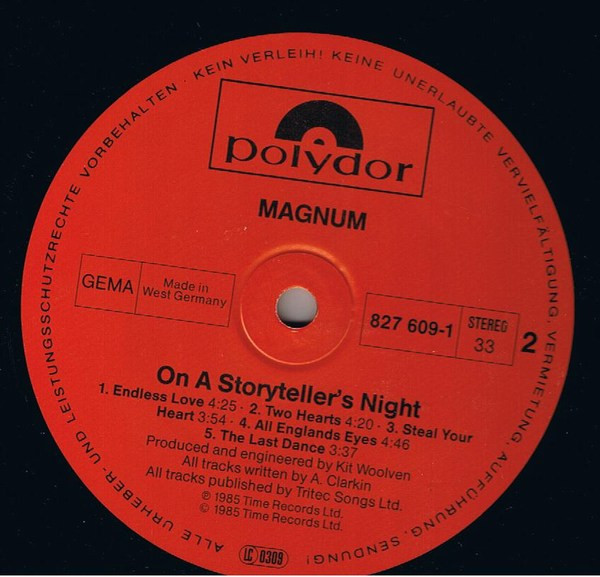 Magnum - On A Storyteller's Night | Polydor (827 609-1) - 2