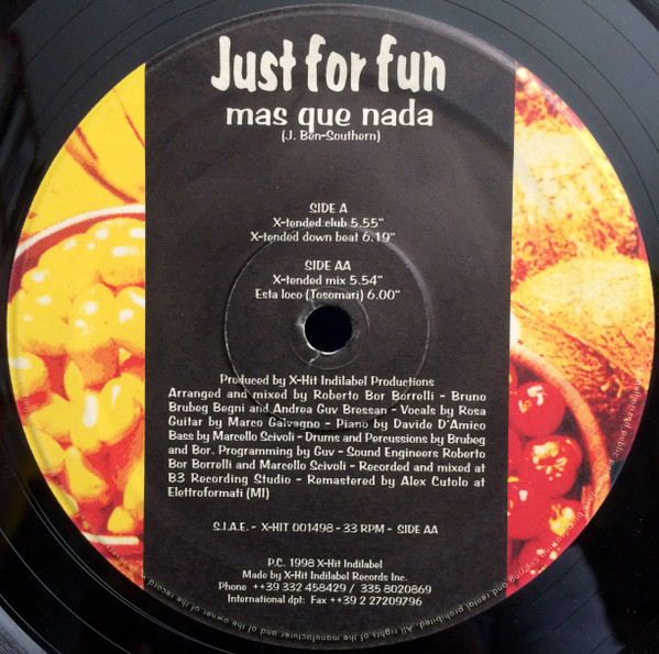 Just For Fun - Mas Que Nada | X Hit Indilabel (X-HIT 001498) - 3 Just For Fun - Mas Que Nada | X Hit Indilabel (X-HIT 001498) - 3