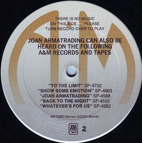 Joan Armatrading - How Cruel | A&M Records (SP-3302) - 4