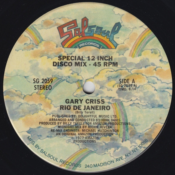 Gary Criss - Rio De Janeiro | Salsoul Records (SG 2059) - main