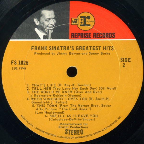 Frank Sinatra - Frank Sinatra's Greatest Hits | Reprise Records (FS 1025) - 4