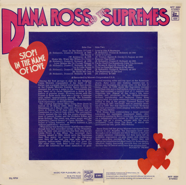 The Supremes - Stop! In The Name Of Love | Music For Pleasure (MFP 50291) - 2