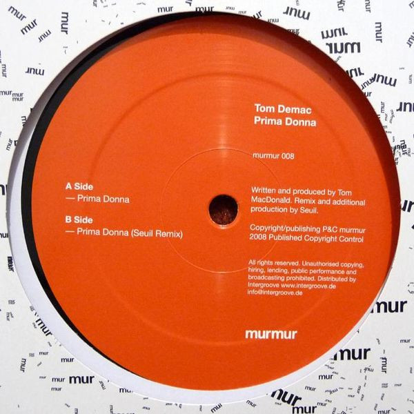 Tom Demac - Prima Donna | Murmur Records (murmur 008)