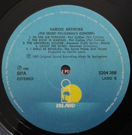 Various - The Secret Policeman's Concert | Island Records (5204 368) - 4