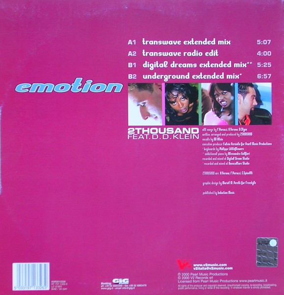 2 Thousand Feat. D.D. Klein - Emotion | V2 (VVR5013326) - 2 2 Thousand Feat. D.D. Klein - Emotion | V2 (VVR5013326) - 2