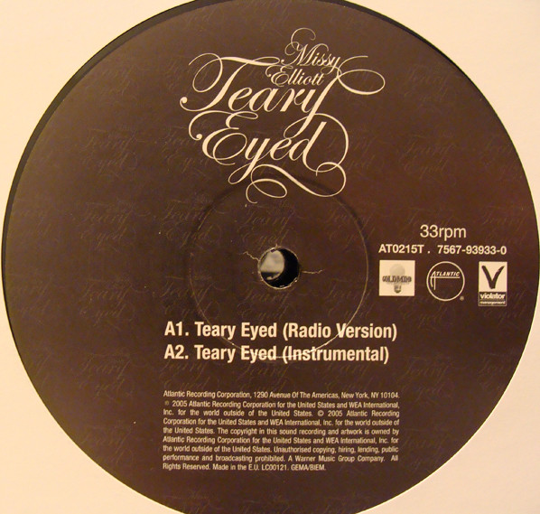 Missy Elliott - Teary Eyed | Atlantic Street (AT0215T) - 2