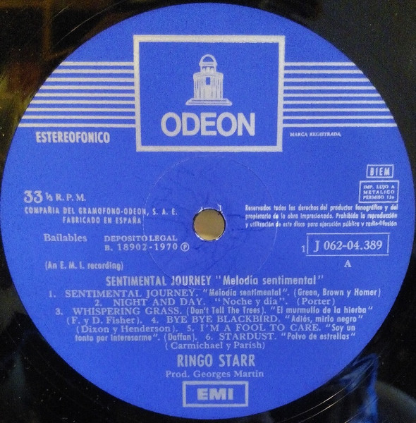 Ringo Starr - Sentimental Journey | Odeon (1 J 062-04.389) - 2