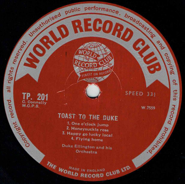 Duke Ellington - Toast To The Duke | World Record Club (TP 201) - 3 Duke Ellington - Toast To The Duke | World Record Club (TP 201) - 3