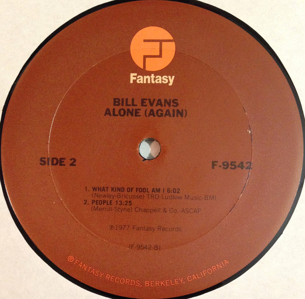 Bill Evans - Alone (Again) | Fantasy (F-9542) - 2