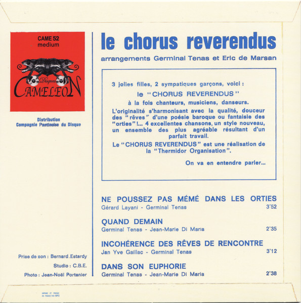 Chorus Reverendus - Ne Poussez Pas Mémé Dans Les Orties | Cameleon Records (CAME52) - 2 Chorus Reverendus - Ne Poussez Pas Mémé Dans Les Orties | Cameleon Records (CAME52) - 2
