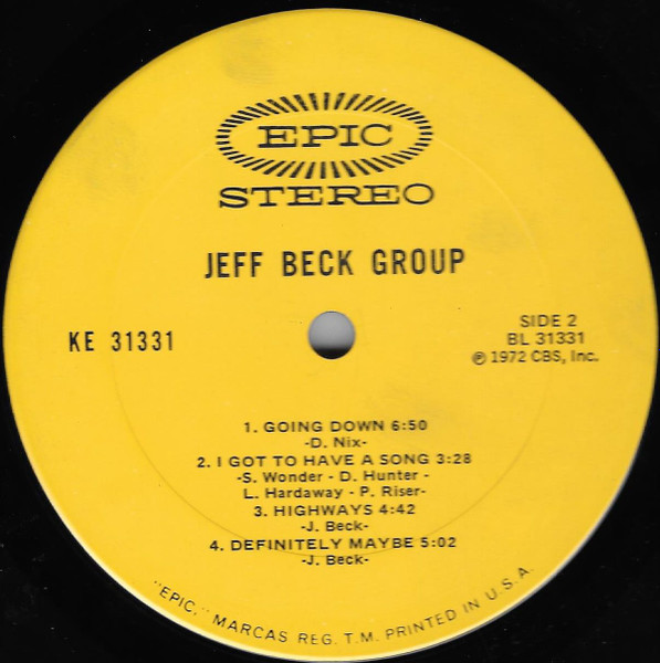 Jeff Beck Group - Jeff Beck Group | Epic (KE 31331) - 4