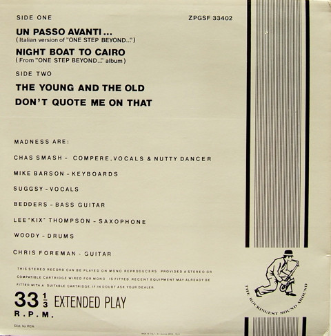 Madness - Work Rest & Play | Stiff Records (ZPGSF 33402) - 2 Madness - Work Rest & Play | Stiff Records (ZPGSF 33402) - 2