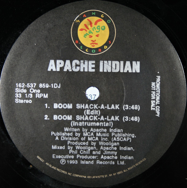 Apache Indian - Boom Shack-A-Lak | Mango (162-537 859-1DJ) - 3