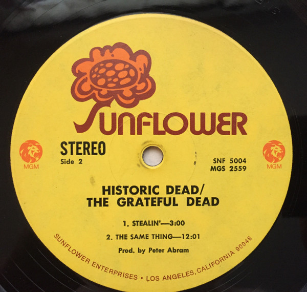 The Grateful Dead - Historic Dead | Sunflower (SNF-5004) - 4
