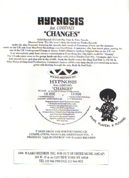 Hypnosis Featuring Costanza - Changes | Waako Records (WR 12-1269) - 3 Hypnosis Featuring Costanza - Changes | Waako Records (WR 12-1269) - 3