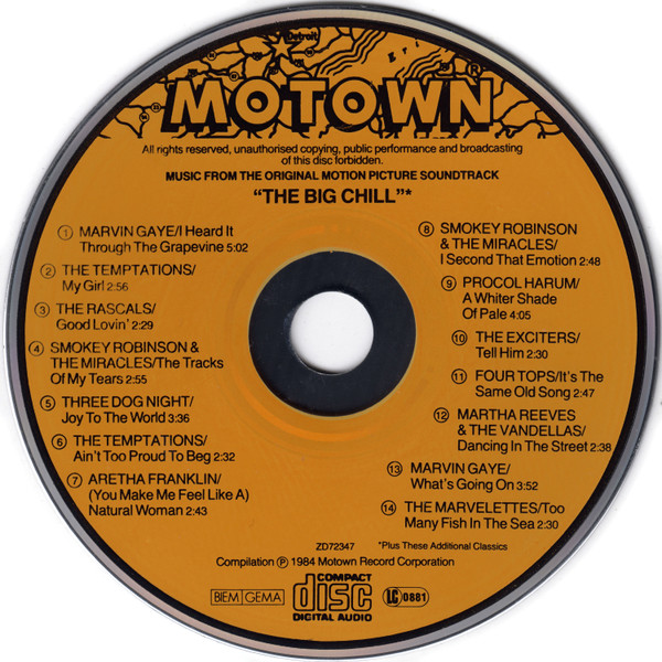 Various - The Big Chill (Original Motion Picture Soundtrack) | Motown (ZD72347) - 3