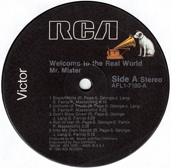 Mr. Mister - Welcome To The Real World [Vinyl] | RCA (AFL1-7180) - 3