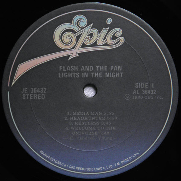 Flash & The Pan - Lights In The Night | Epic (JE 36432) - 3