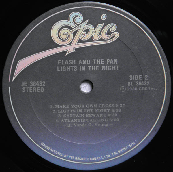 Flash & The Pan - Lights In The Night | Epic (JE 36432) - 4