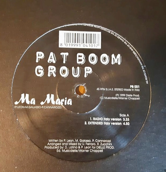 Pat Boom Group - Ma Maria | Dielle Records (PB 001)