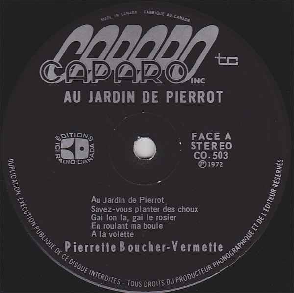 Au Jardin De Pierrot - Au Jardin De Pierrot, Volume 1 | Caparo (CO-503) - 3