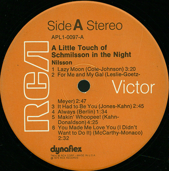 A Little Touch Of Schmilsson In The Night