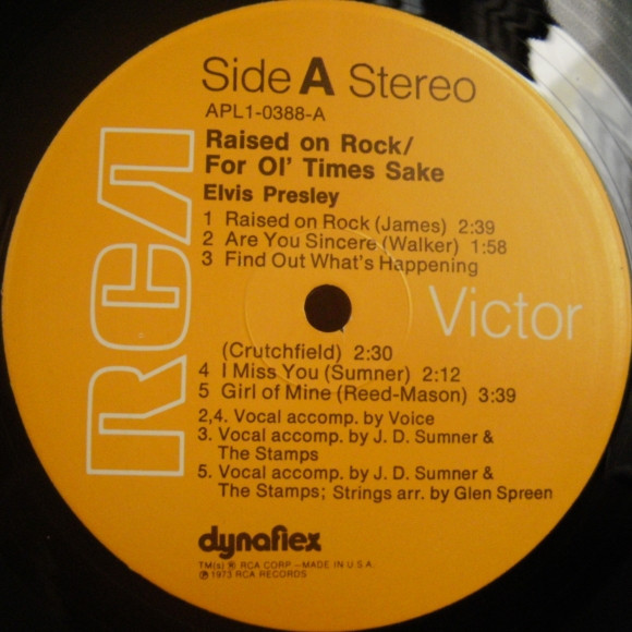 Elvis Presley - Raised On Rock / For Ol' Times Sake | RCA Victor (APL1-0388) - 3 Elvis Presley - Raised On Rock / For Ol' Times Sake | RCA Victor (APL1-0388) - 3