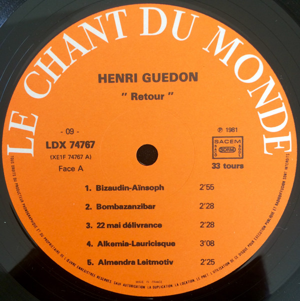 Henri Guédon - Retour | Le Chant Du Monde (LDX 74767) - 2 Henri Guédon - Retour | Le Chant Du Monde (LDX 74767) - 2