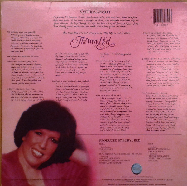 Cynthia Clawson - The Way I Feel | Priority Records (RU 38239) - 2