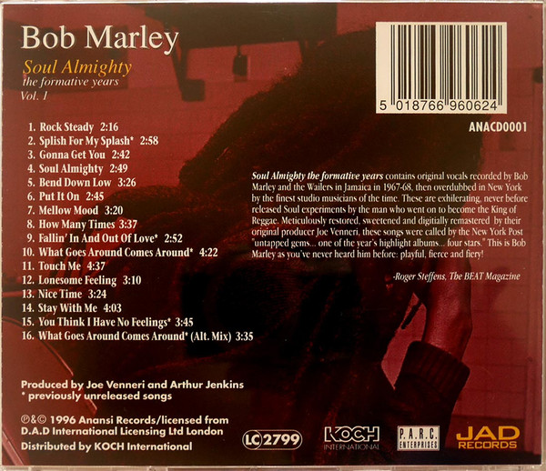Bob Marley - Soul Almighty - The Formative Years Vol. 1 | JAD Records (ANACD0001) - 2 Bob Marley - Soul Almighty - The Formative Years Vol. 1 | JAD Records (ANACD0001) - 2