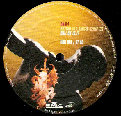 Snap! - Rhythm Is A Dancer (Remix '96) | BMG (74321 41726 1) - 3