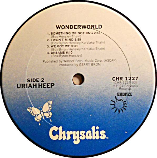 Uriah Heep - Wonderworld | Chrysalis (CHR 1227) - 3