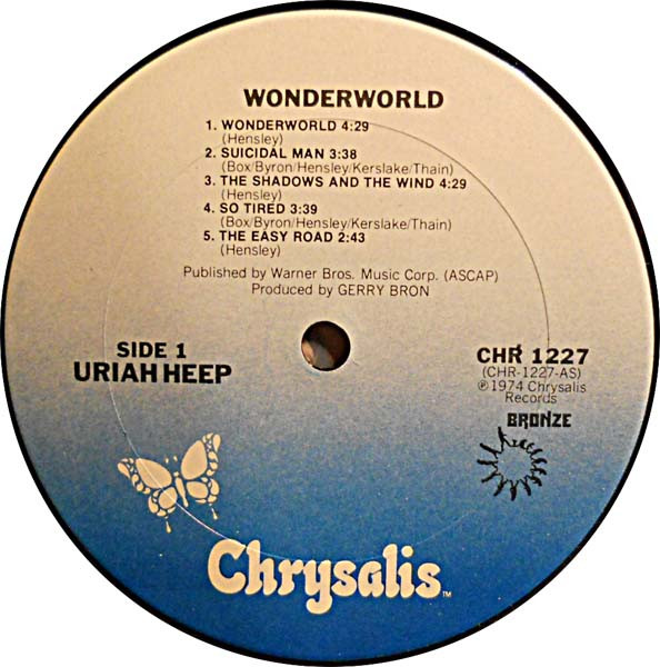 Uriah Heep - Wonderworld | Chrysalis (CHR 1227) - 2