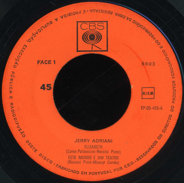 Jerry Adriani - Elizabeth | CBS (6603) - 3