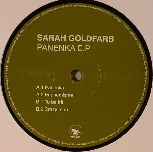 Sarah Goldfarb - Panenka E.P | Toys For Boys Records (TFBr013) - main Sarah Goldfarb - Panenka E.P | Toys For Boys Records (TFBr013) - main